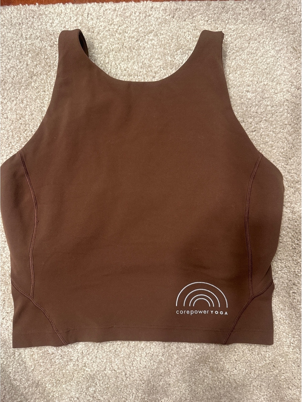 (5)Lululemon Core Power Yoga Brown Sports Bra Size 4